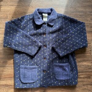 Northern Reflections Women's Large Vintage Y2K Cottagecore Fleece Cardigan